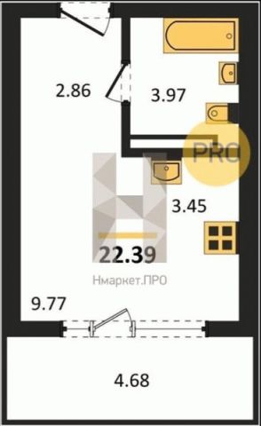 Новая однокомнатная квартира, п.Пригородный, ЖК Новиль, Сосновский район, Яркая, д. А3.1-1