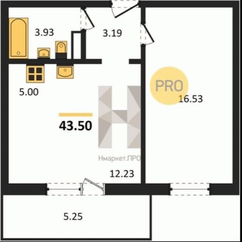 Новая однокомнатная квартира, п.Пригородный ЖК Шишкин, Сосновский район, Яркая, д. 1.2