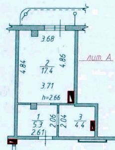 Однокомнатная квартира, Челябинск, Советский район, Техникумовская ул., д. 19
